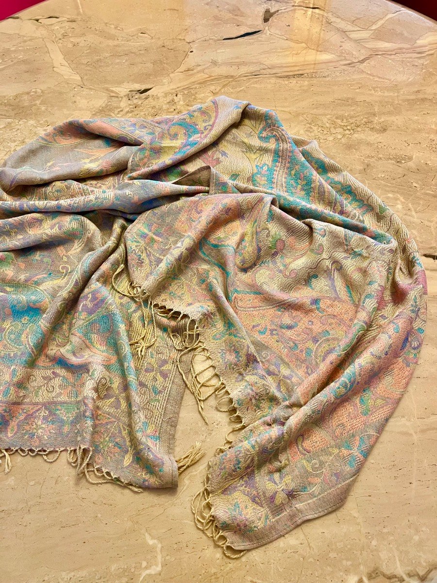 Colorful Paisley Scarf with Fringe