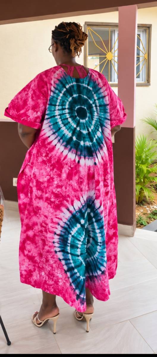 Vibrant Tie-Dye Maxi Dress