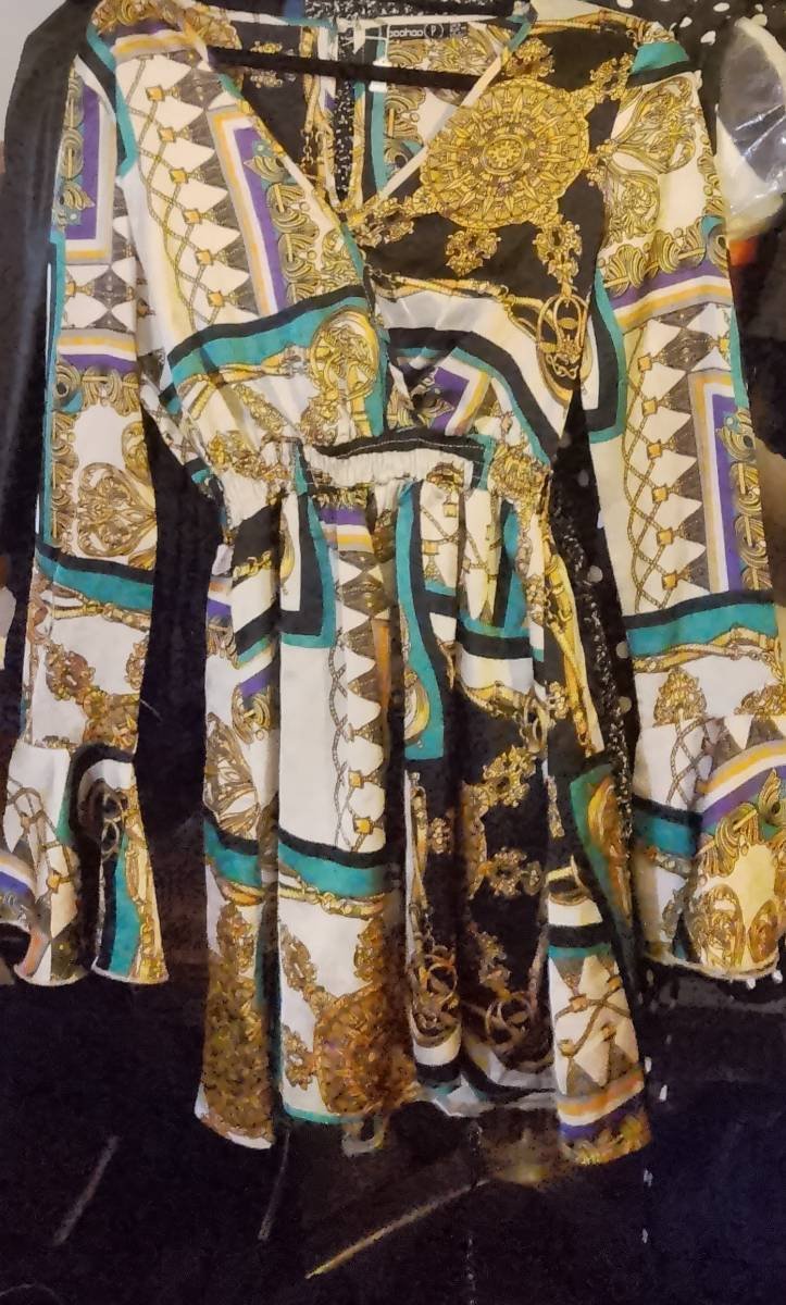 Colorful Patterned Women's Dress