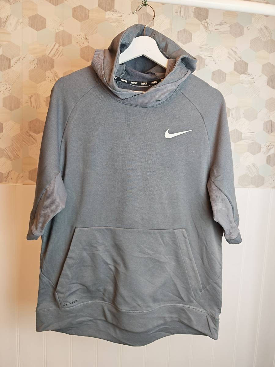 Mens Nike Dry Fit SS Hyper Fleece Short Sleeve Hoodie | Size L 