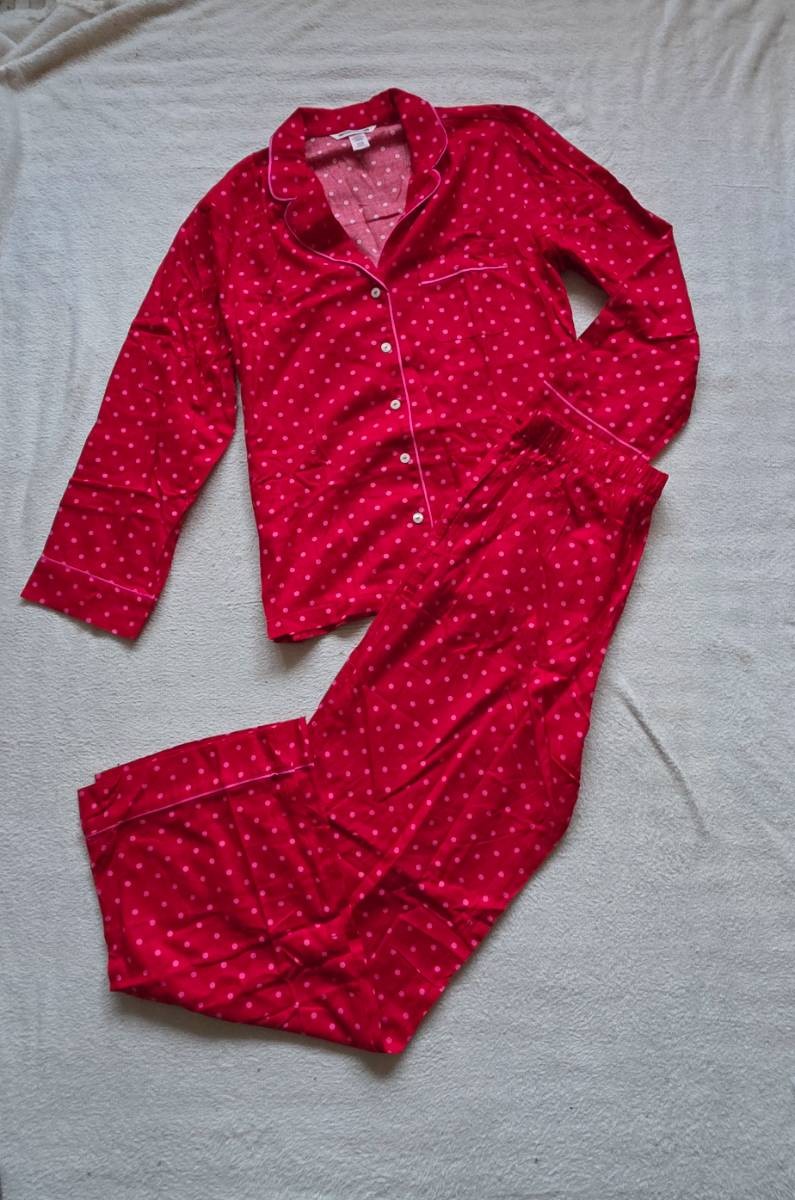 Victoria's Secret size S Cotton Red Polka Dot Pajama Set