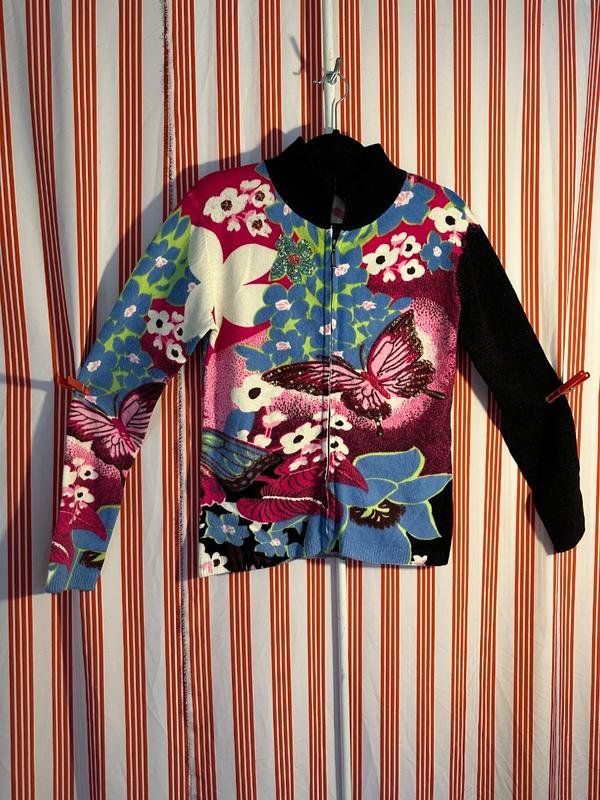Ladies Colorful Butterfly Sweater