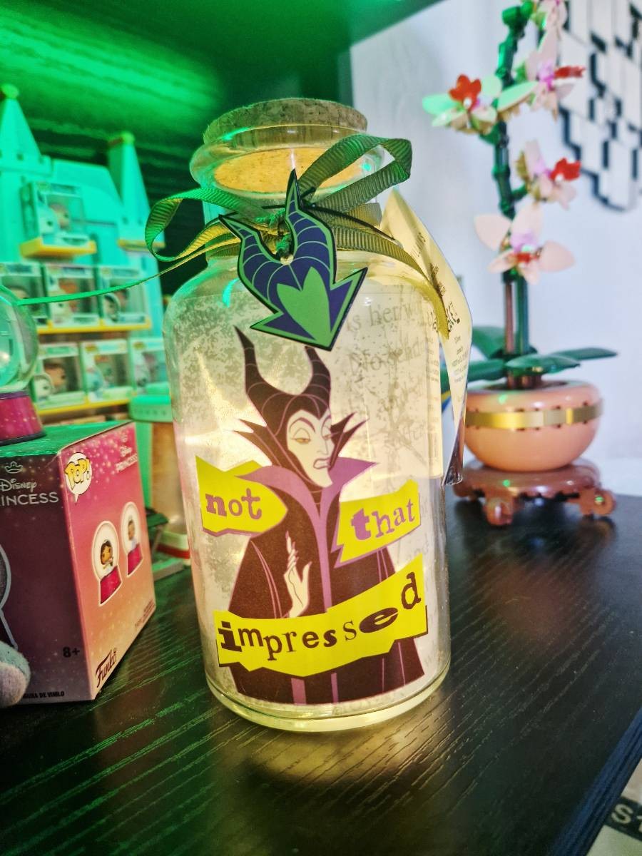 Maleficent Decorative Light Jar Disney Villains LED Fairy Light Jar Gift