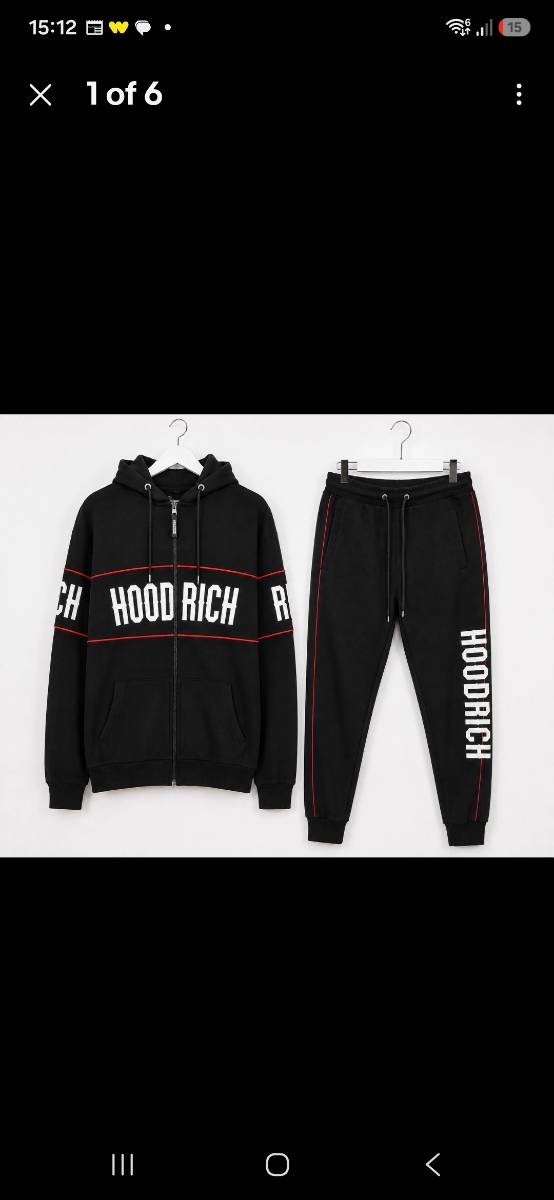 Black Hoodrich Tracksuit Set
