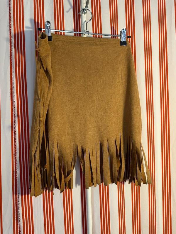 Brown Fringe Skirt