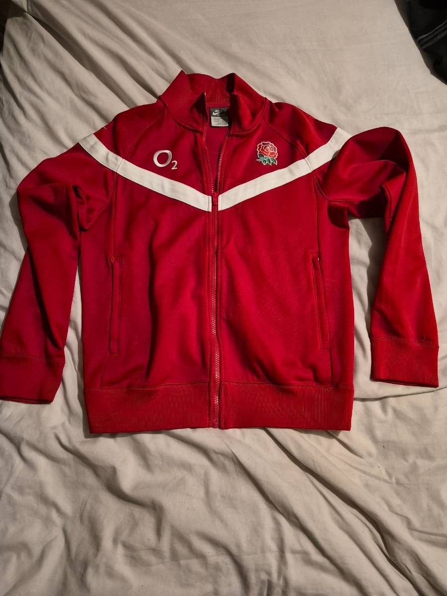 Nike 2003-2005 England Rugby Anthem Tracksuit Jacket Size M